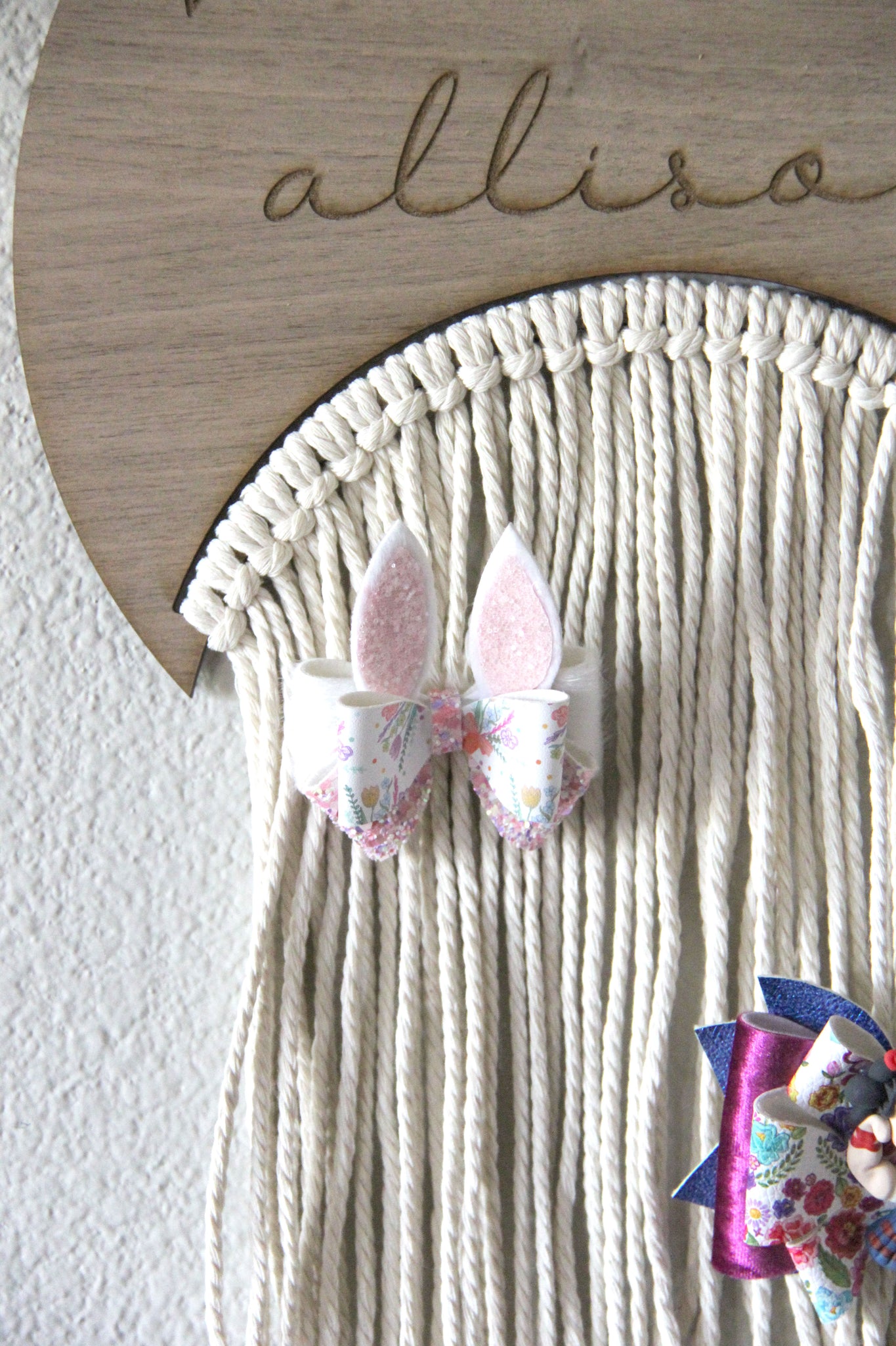 Personalized Baby Girl Bow Holder